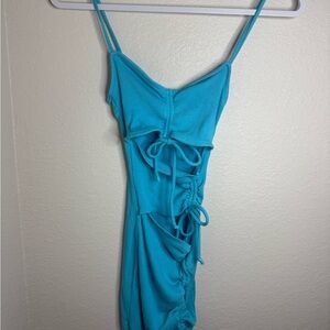 Fashion Nova Turquoise Mini Dress